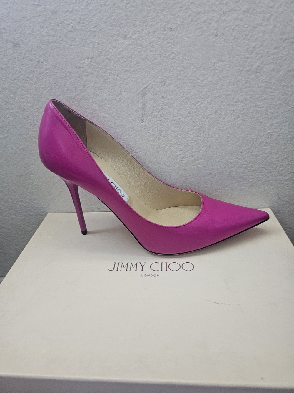 Jimmy Choo Fuchsia Pointed-Toe Stiletto Pump